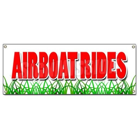 Signmission AIRBOAT RIDES BANNER SIGN everglades guided tours swamp buggy wetlands B-Airboat Rides
